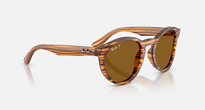 2180 REVERSE Sunglasses in Striped Havana and Dark Brown  display picture 2