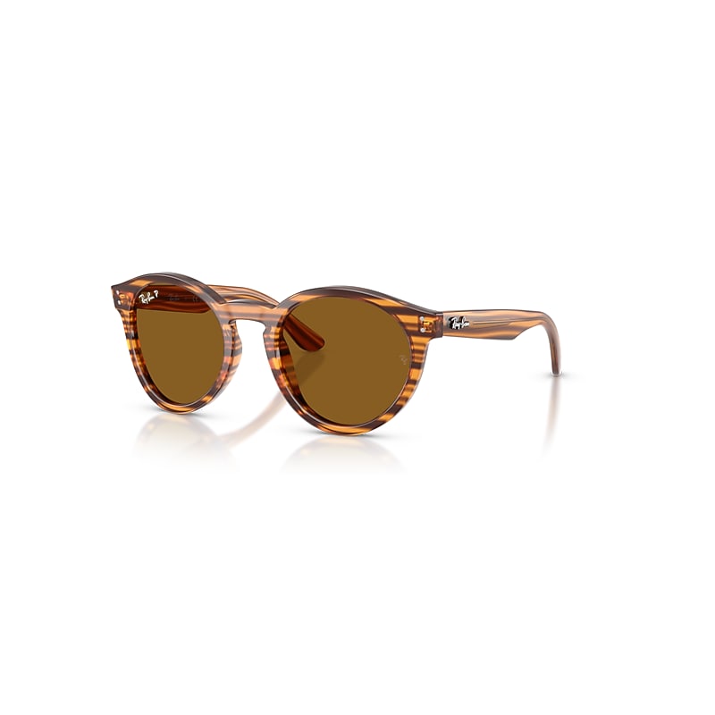 Ray Ban 2180 Reverse Sonnenbrillen Havana Gestreift Fassung Braun Glas Polarisiert 52-22