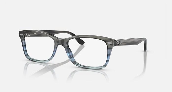RB5428 OPTICS Eyeglasses with Striped Grey & Blue Frame