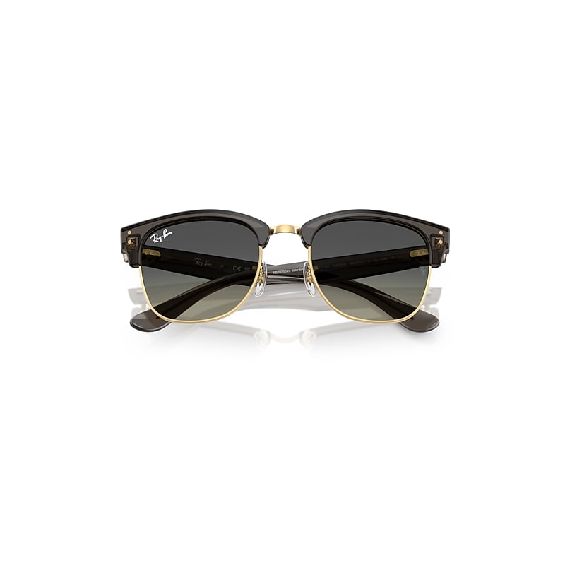 Ray Ban Clubmaster Reverse Sunglasses Transparent Dark Grey Frame Grey Lenses 54-21