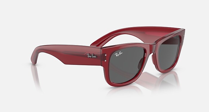 MEGA WAYFARER BIO-BASED Sunglasses in Transparent Red and 