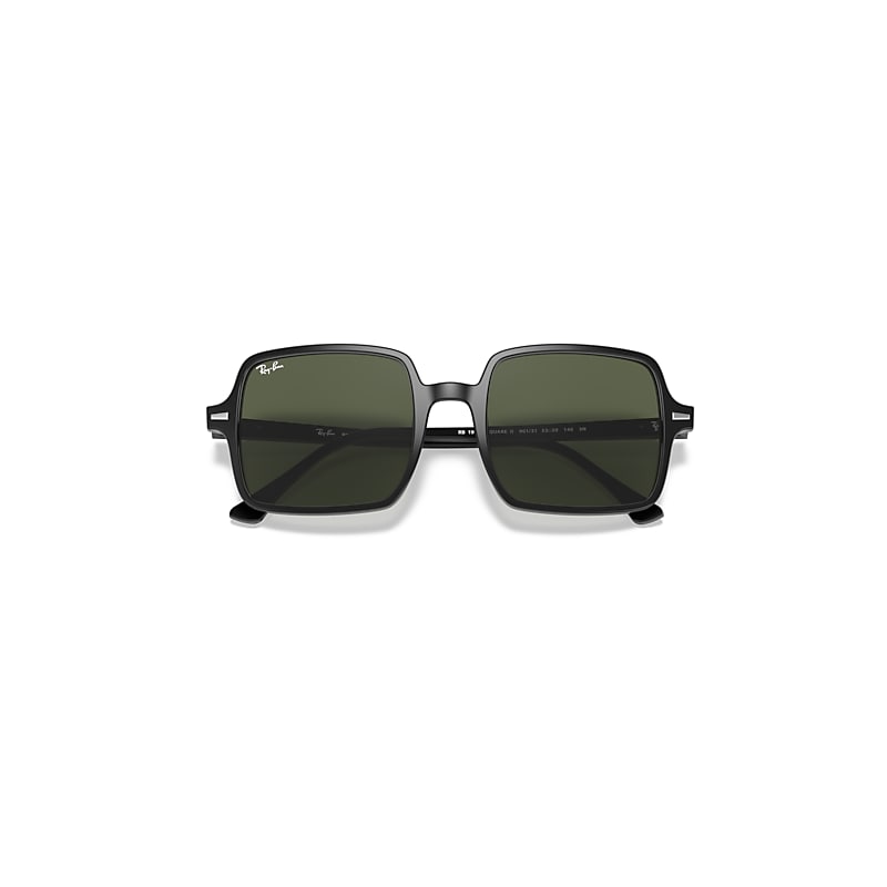 SQUARE II Sunglasses in Black and G-15 Green - RB1973 | Ray