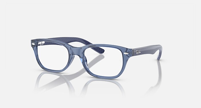 Ray-Ban Eyeglasses Children Rb1555 Optics Kids Marvel Miles Morales Prescription - Blue With Internal Pattern Blue Frame Demo Lens Lenses 48-16 