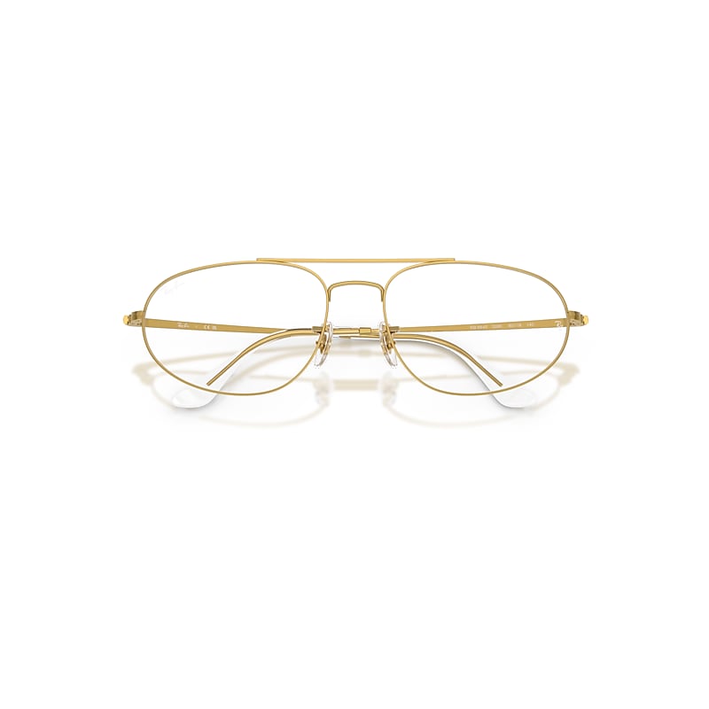 Ray Ban Explorer Iv Optics Eyeglasses Legend Gold Frame Clear Lenses Polarized 60-18 In Gold