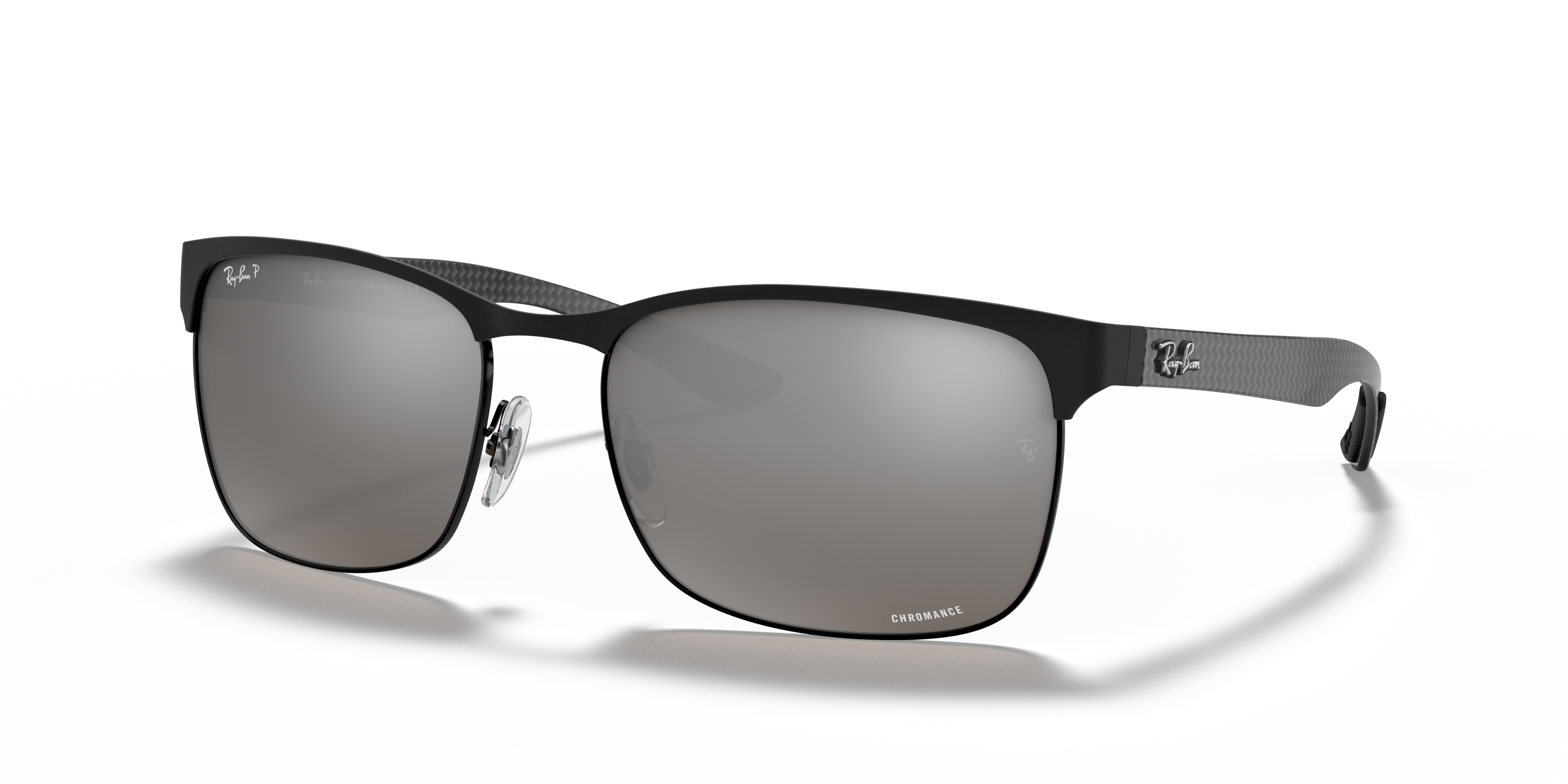 RB8319CH CHROMANCE Matte Black Frame Silver Lenses 60-18
