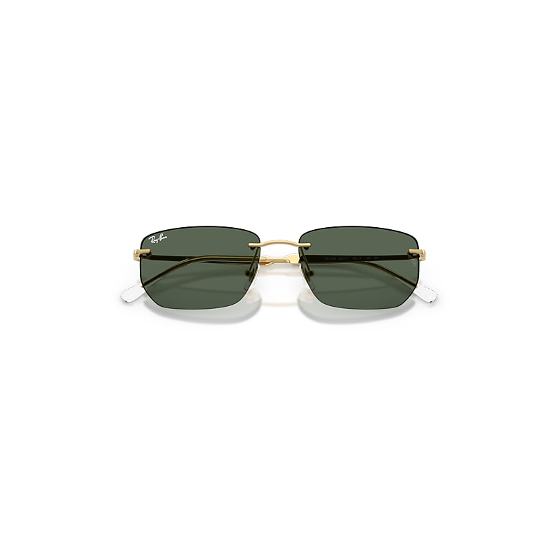 Ray Ban Rb3768 Sunglasses Arista Gold Frame Green Lenses 56-17 In Gold