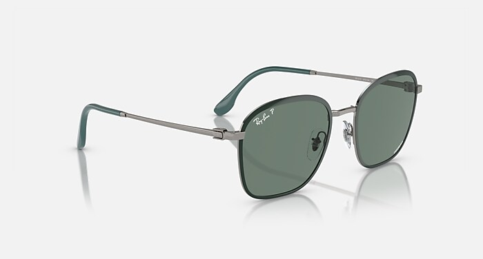 RB3720 Sunglasses in Green On Gunmetal and Grey - RB3720