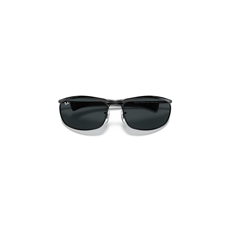 Ray-Ban Olympian I Deluxe Sunglasses Black Frame Blue Lenses 62-18