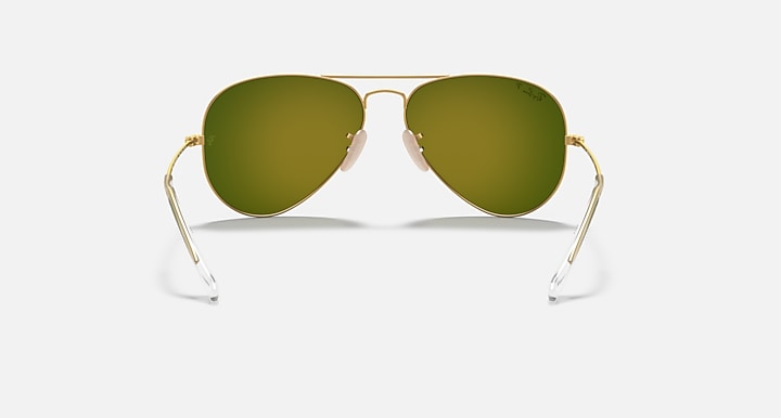 Ray-Ban Sunglasses Unisex Aviator Flash Lenses - Gold Frame Orange Lenses 58-14 Polarized