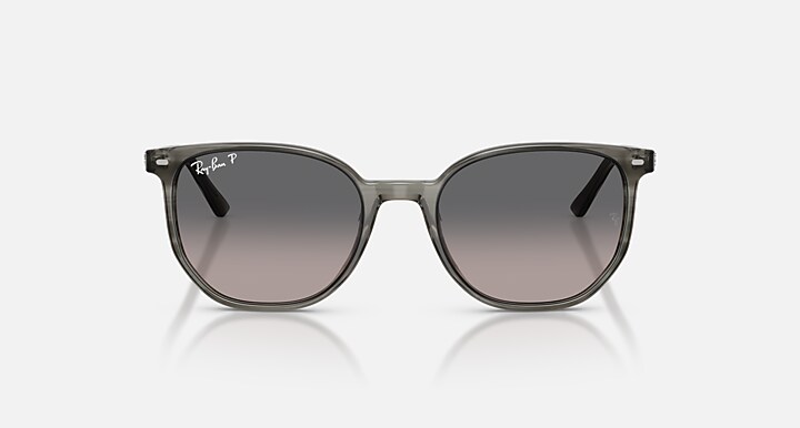 Ray-Ban Sunglasses Unisex Elliot - Striped Green Frame Brown Lenses 52-19 Polarized