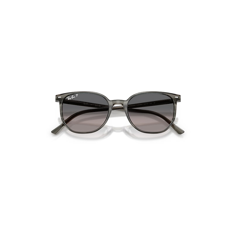 Ray Ban Elliot Sunglasses Striped Grey Frame Grey Lenses Polarized 52-19