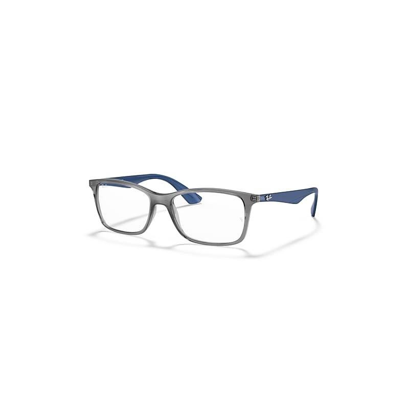 Ray-Ban Eyeglasses Unisex Rb7047 Optics - Blue Frame Clear Lenses Polarized 56-17