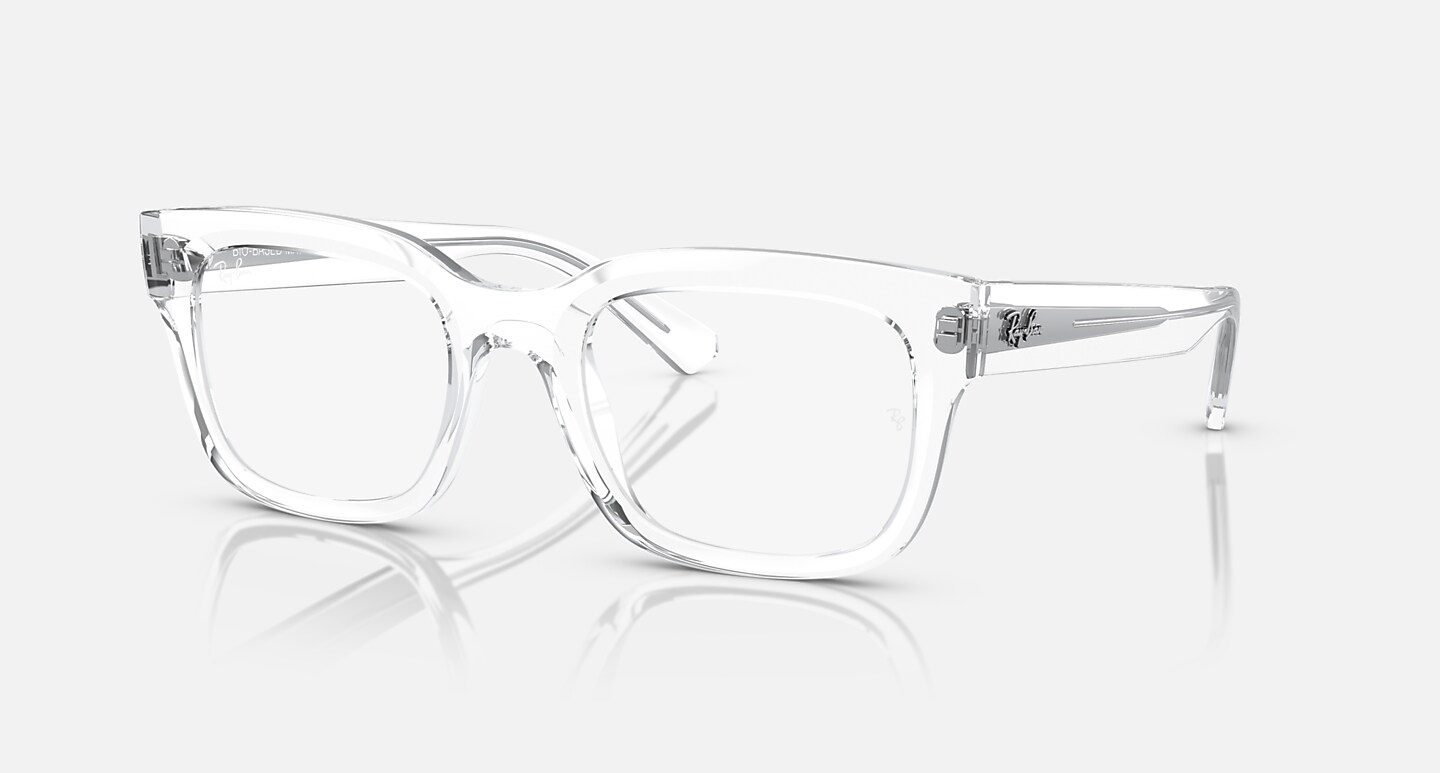 Ray-Ban Eyeglasses Unisex Chad Optics Bio-based Prescription - Transparent Frame Clear Lenses Polarized 52-22