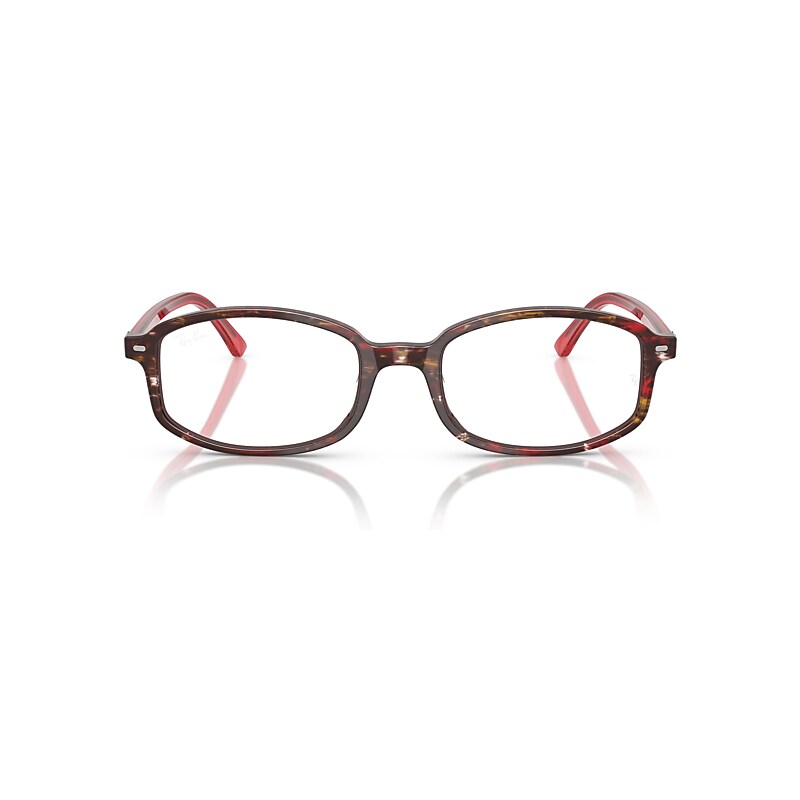 Ray Ban Sam Optics Eyeglasses Transparent Red Frame Clear Lenses Polarized 54-19 In Transparent Red