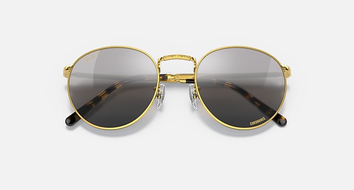 Ray-Ban Sunglasses Unisex New Round - Gold Frame Silver Lenses 50-21 Polarized