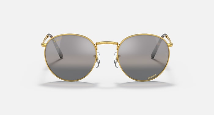 Ray-Ban Sunglasses Unisex New Round - Gold Frame Silver Lenses 50-21 Polarized