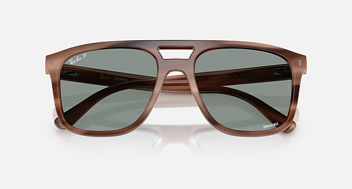 Ray-Ban Sunglasses Unisex Rb2213ch Chromance - Havana Brown Frame Blue Lenses 58-20 Polarized