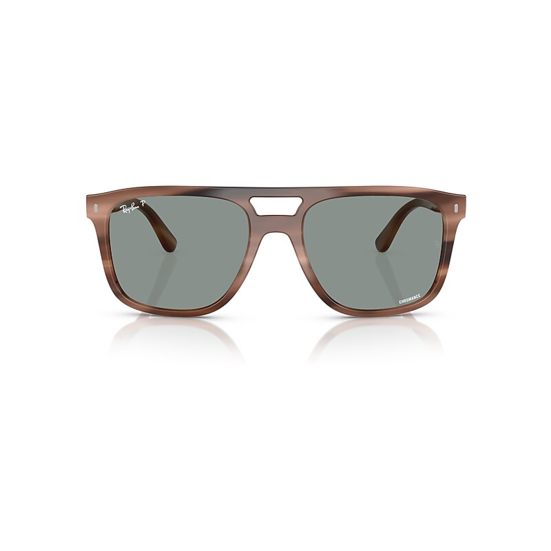 Ray Ban Rb2213ch Chromance Sunglasses Havana Brown Frame Blue Lenses Polarized 55-20 In Havana Brown