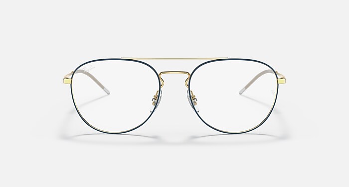 RB6414 OPTICS Eyeglasses with Blue On Gold Frame - RB6414