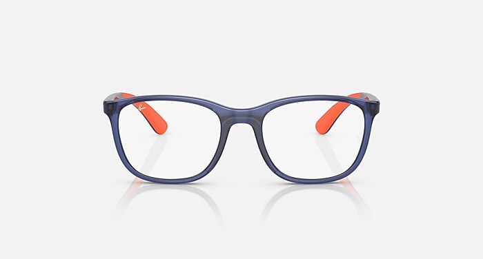 Ray-Ban Eyeglasses Children Rb1620 Optics Kids Prescription - Blue On Orange Frame Clear Lenses 48-17 Polarized