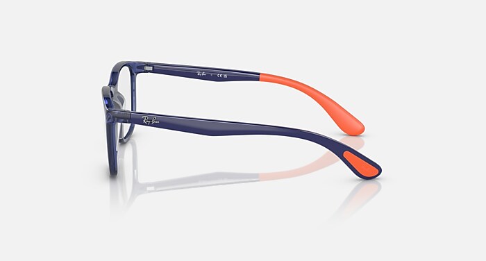 Ray-Ban Eyeglasses Children Rb1620 Optics Kids Prescription - Blue On Orange Frame Clear Lenses 48-17 Polarized