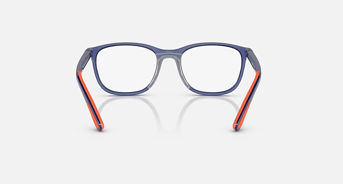 Ray-Ban Eyeglasses Children Rb1620 Optics Kids Prescription - Blue On Orange Frame Clear Lenses 48-17 Polarized