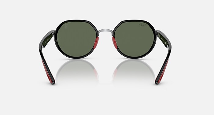 Ray-Ban Sunglasses Unisex Rb3703m Scuderia Ferrari Collection - Black Frame Green Lenses 51-21