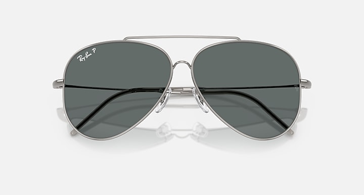 Ray-Ban Sunglasses Unisex Aviator Reverse - Gunmetal Frame Grey Lenses 62-11 Polarized