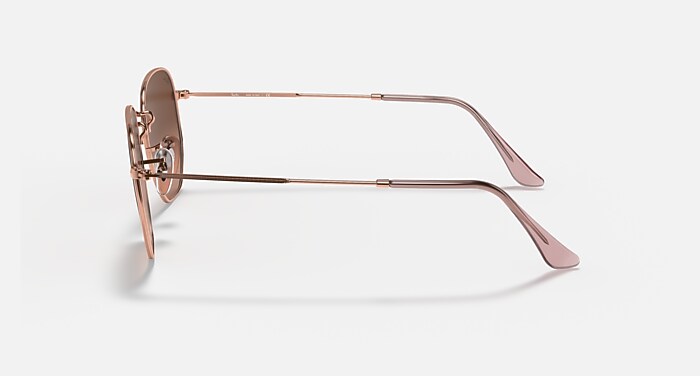 HEXAGONAL FLAT LENSES Sunglasses in Copper and Brown  display picture 1