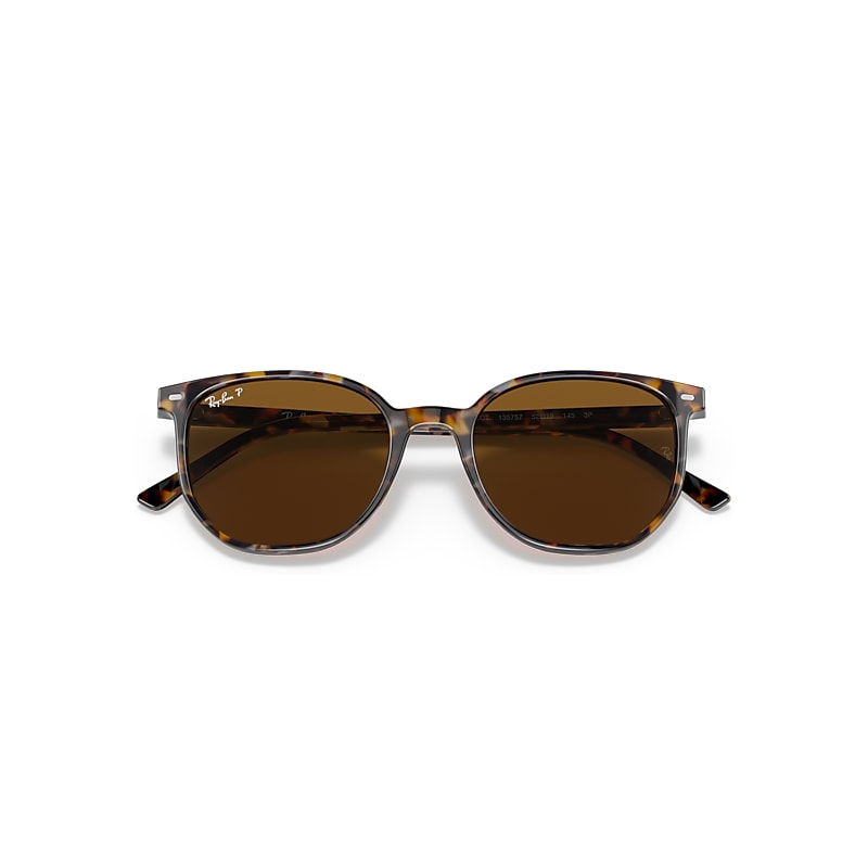 Ray-Ban Elliot Sunglasses Havana Brown Grey Frame Brown Lenses Polarized 54-19
