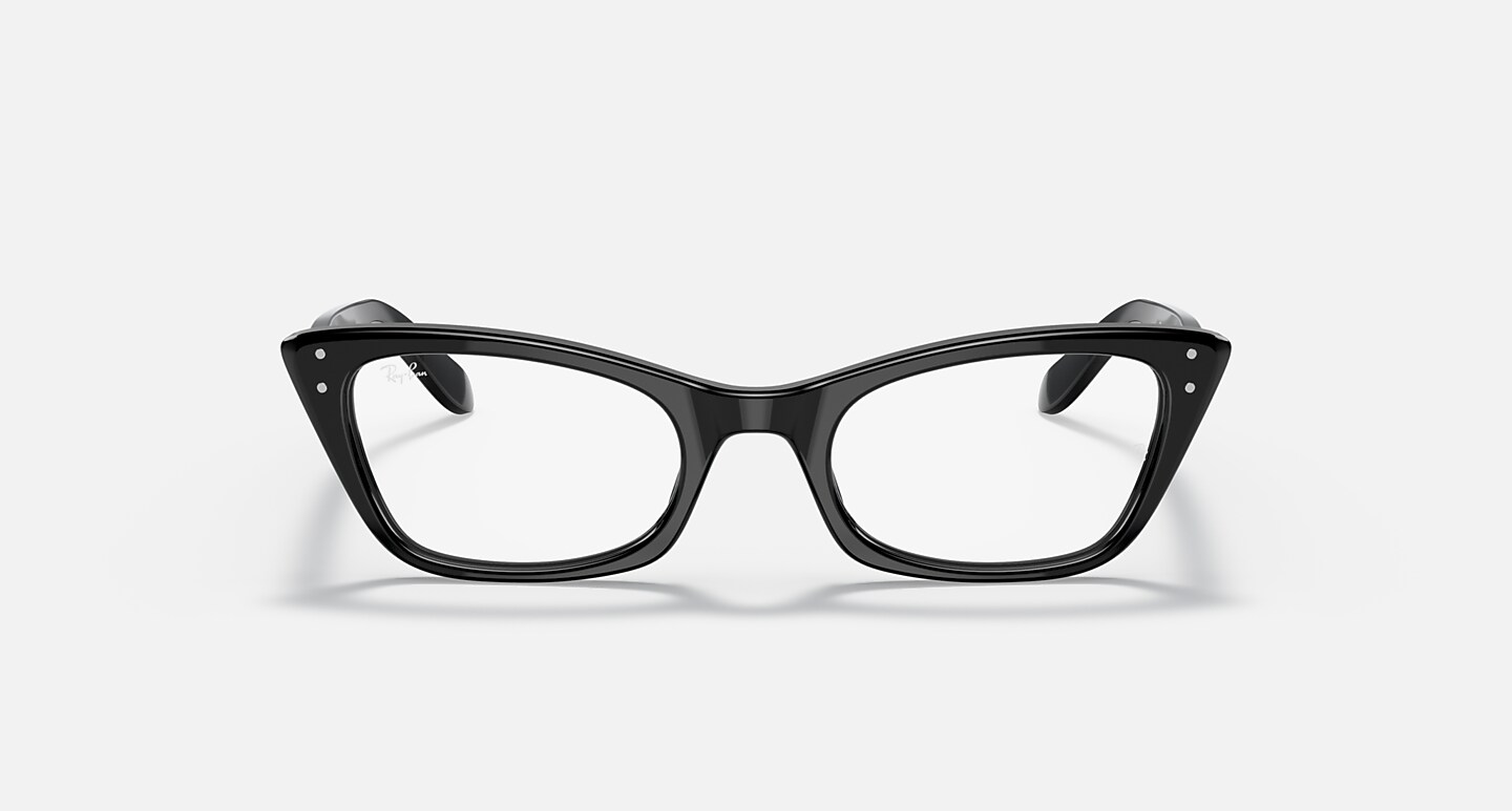 Ray-Ban Eyeglasses Woman Lady Burbank Optics Prescription - Black Frame Clear Lenses 51-20 Polarized