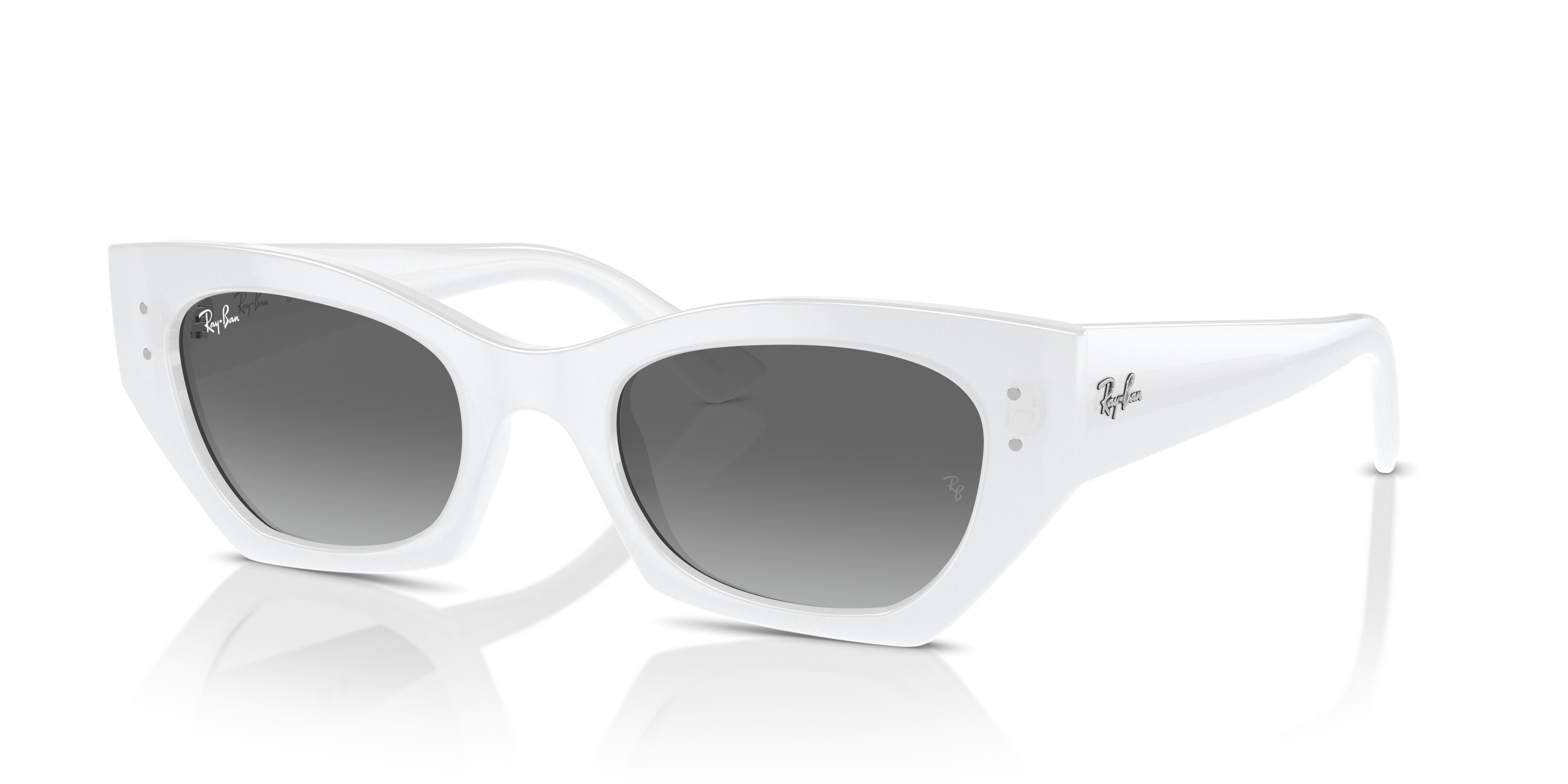 ZENA BIO-BASED Polished White Snow Frame Grey Lenses 52-22