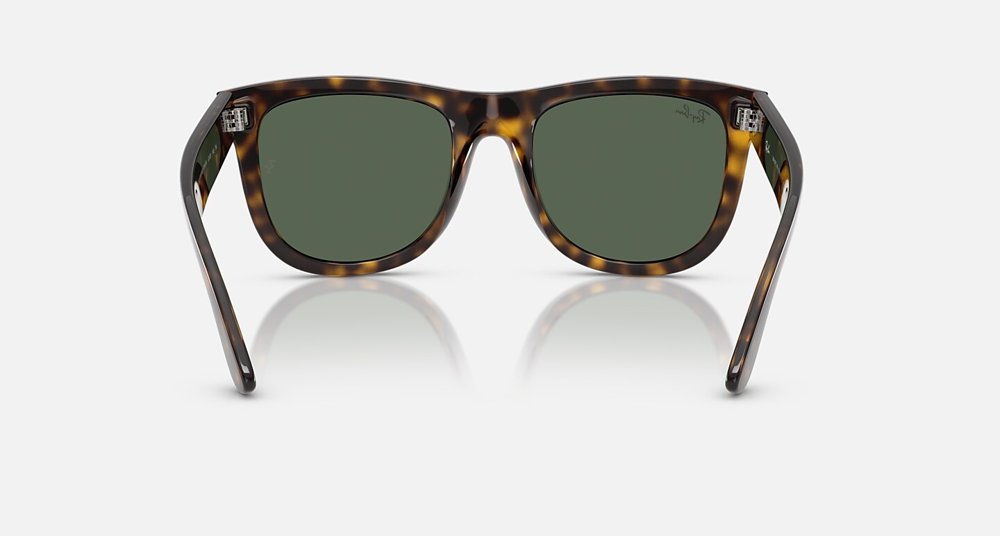 Ray-Ban Sunglasses Unisex Wayfarer Reverse - Dark Havana Frame Green Lenses 50-22