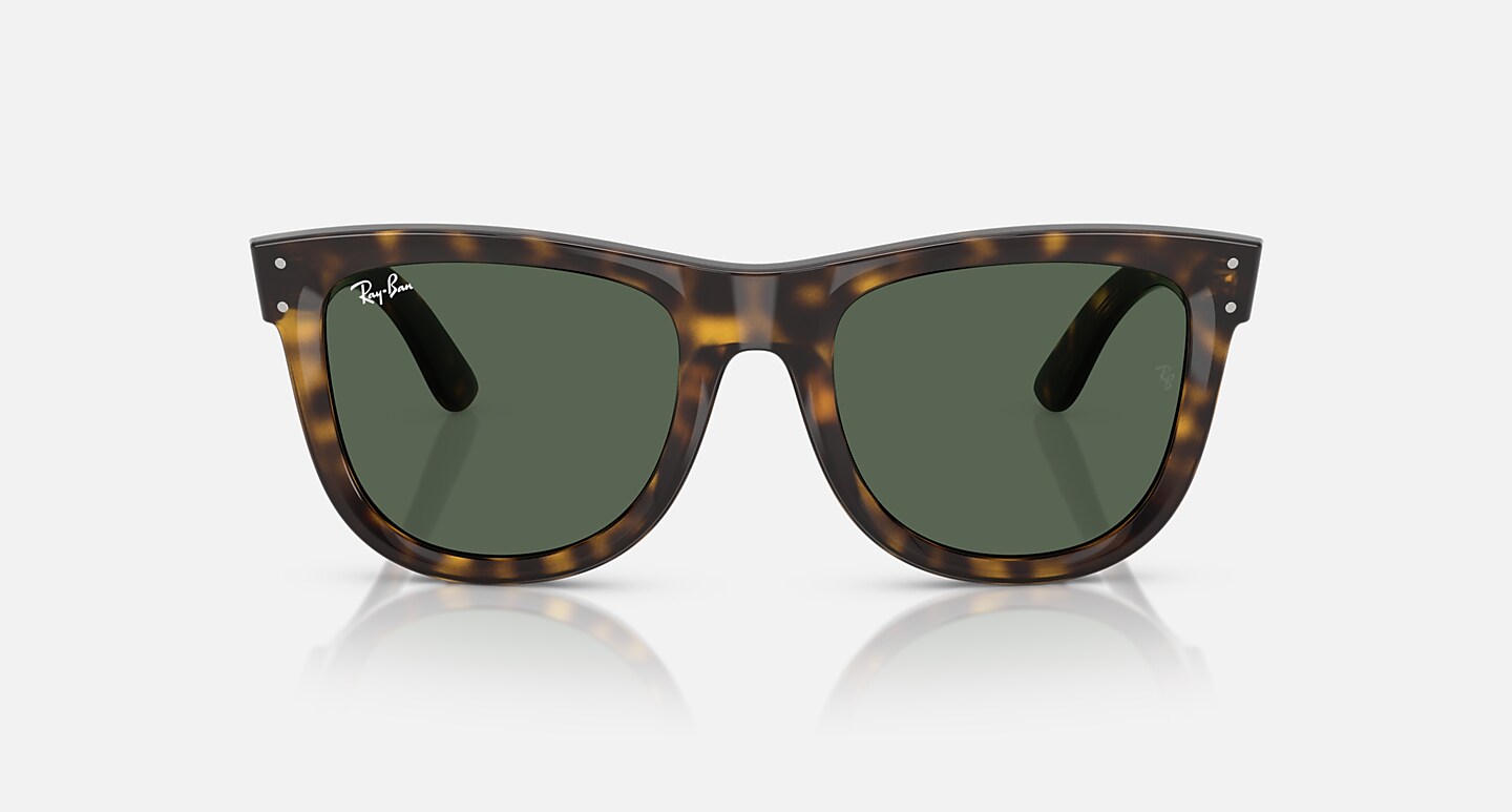 Ray-Ban Sunglasses Unisex Wayfarer Reverse - Dark Havana Frame Green Lenses 50-22