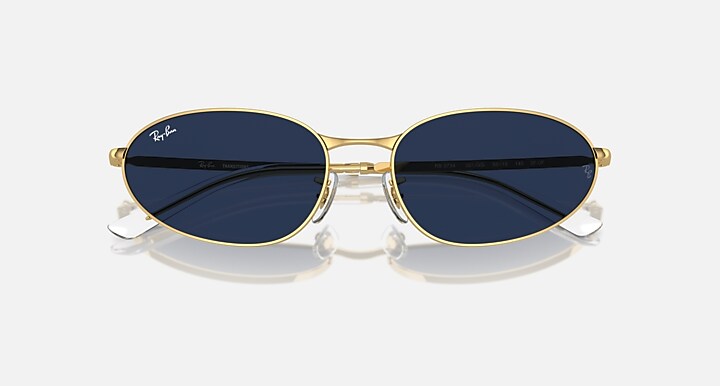 Ray-Ban Sunglasses Unisex Rb3734 Transitions - Arista Gold Frame White Lenses 56-18