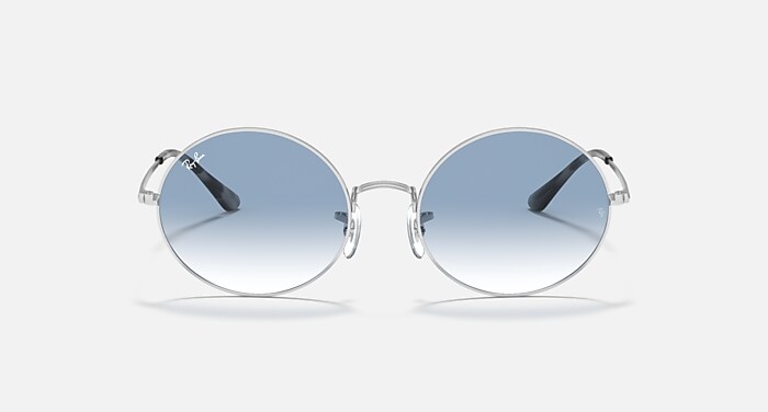 OVAL 1970 Sunglasses in Silver and Light Blue Gradient - RB1970  
