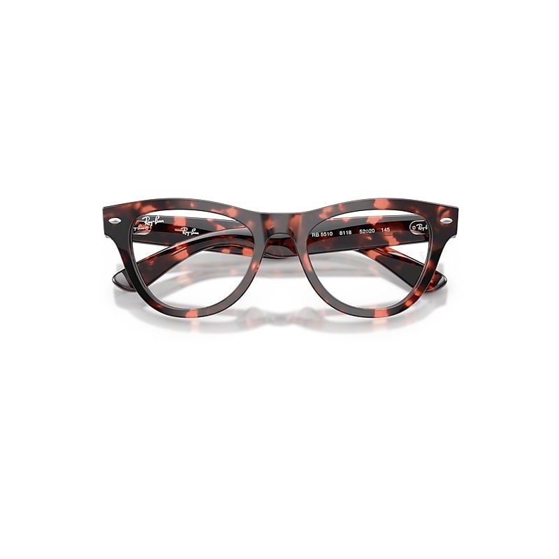 Ray Ban Rb5510 Optics Eyeglasses Pink Tortoise Frame Clear Lenses Polarized 50-20 In Pink Tortoise
