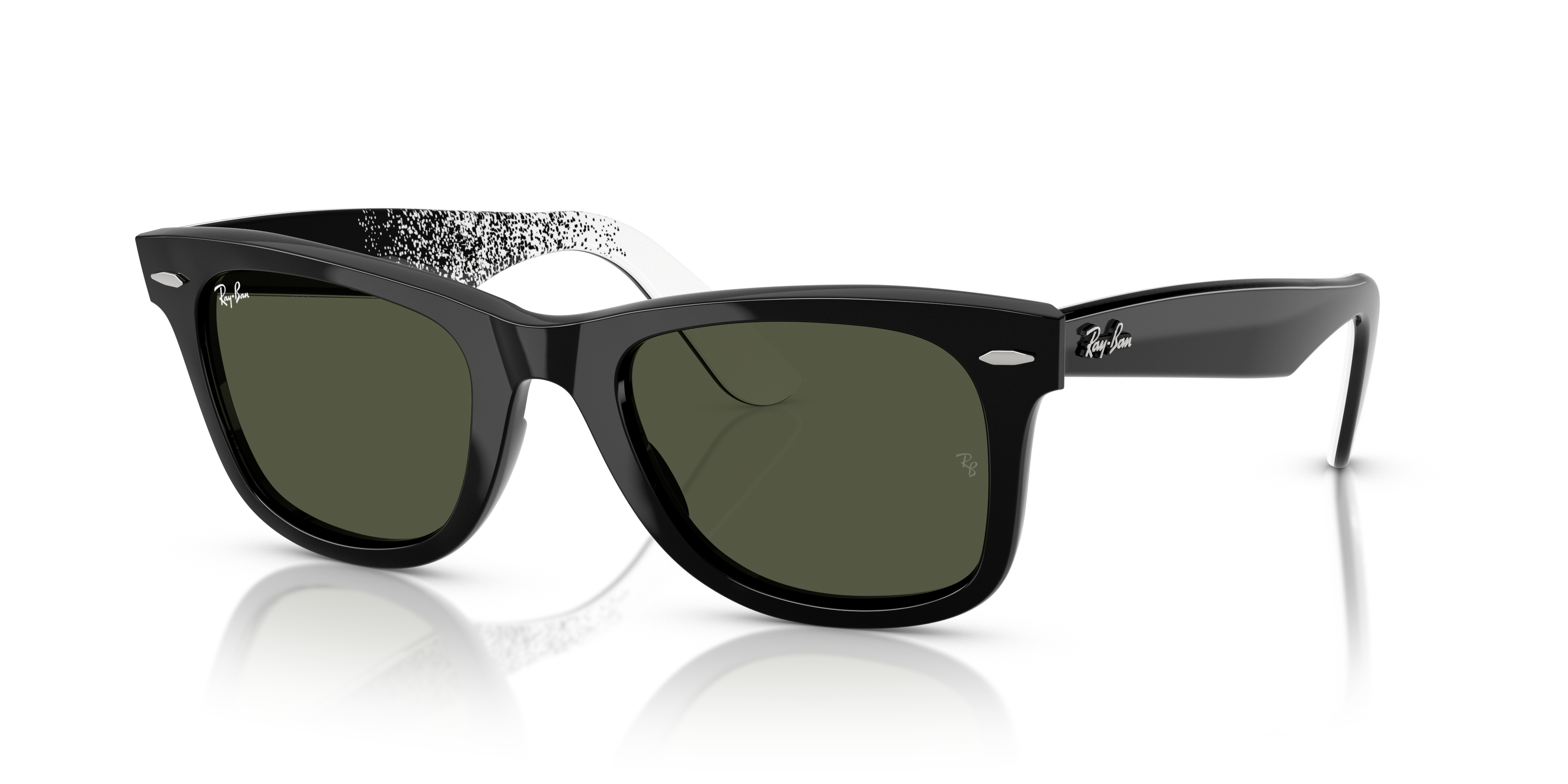 ORIGINAL WAYFARER DISNEY MICKEY & MINNIE MOUSE PIXELATED Polished Black Frame G-15 Green Lenses 50-22