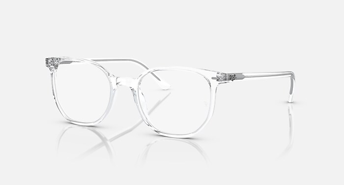 Ray-Ban Eyeglasses Unisex Elliot Optics Prescription - Transparent Frame Demo Lens Lenses 52-19 Polarized