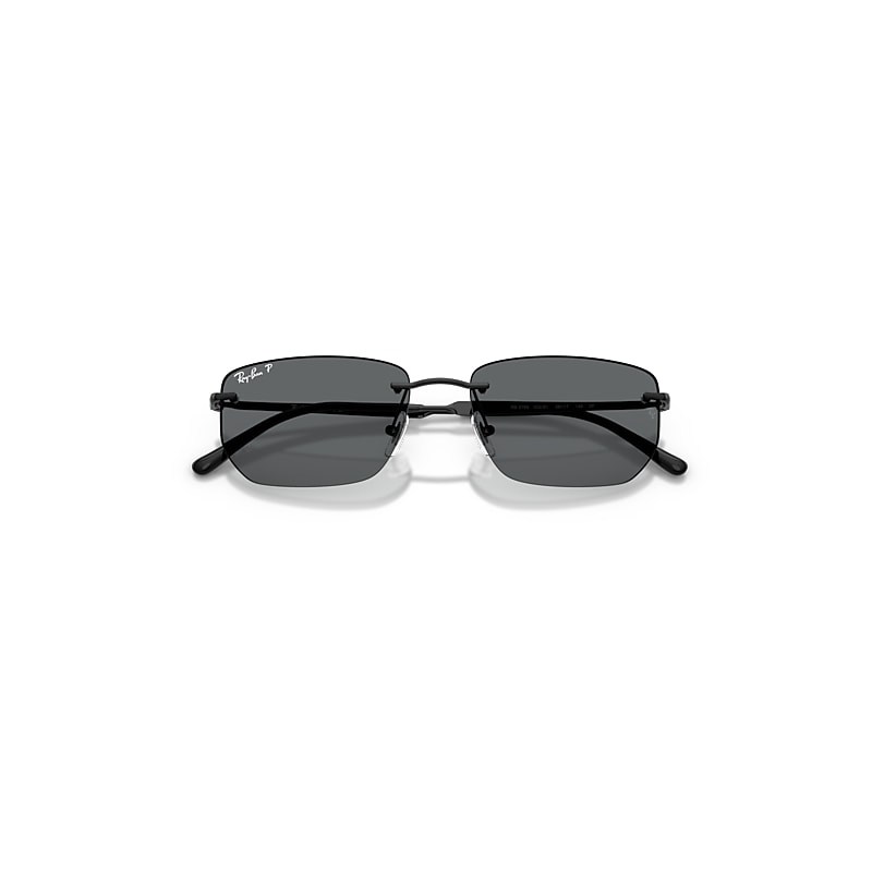 Ray Ban Rb3768 Sunglasses Black Frame Grey Lenses Polarized 56-17 In Black