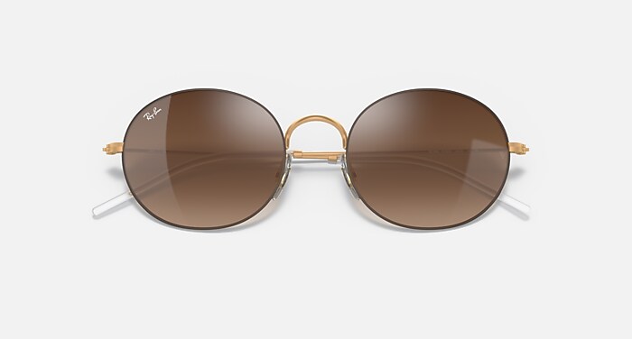 RAY-BAN BEAT Sunglasses in Gold On Brown and Brown & Red 