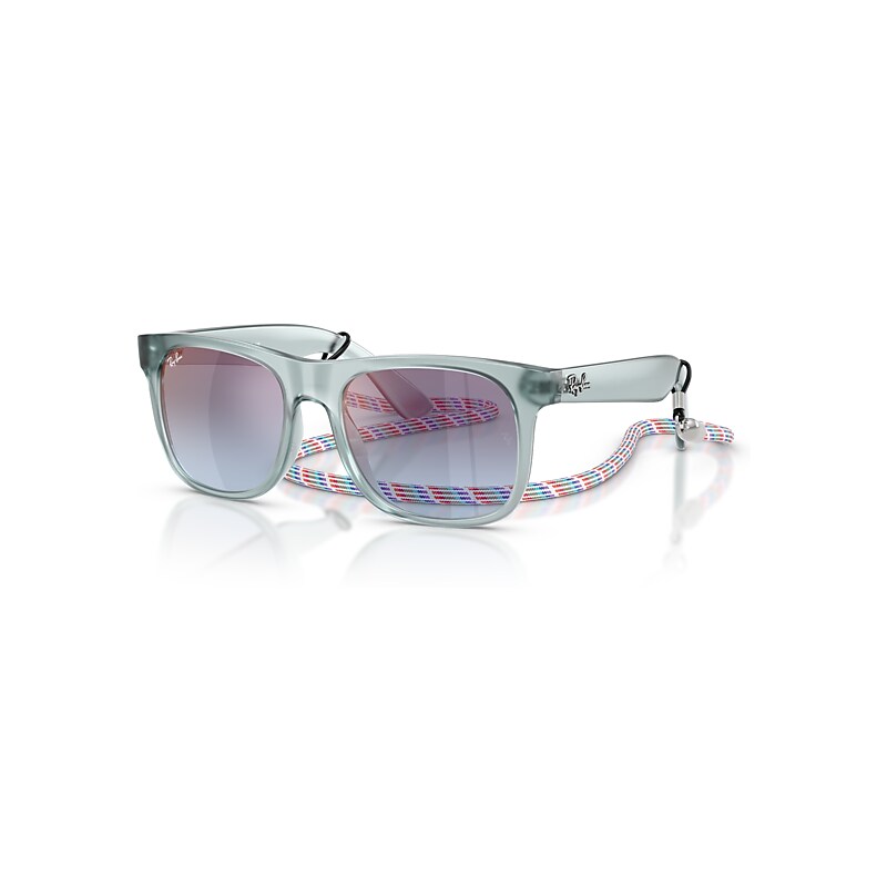 Ray-Ban Sunglasses Children Justin Kids Summer Capsule - Transparent Blue Frame Pink Lenses 48-16