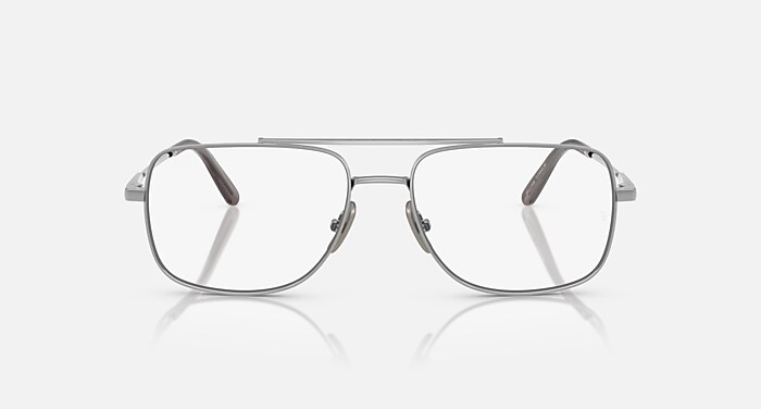 Ray-Ban Eyeglasses Unisex William Titanium Optics Prescription - Arista Gold Frame Clear Lenses 58-17 Polarized