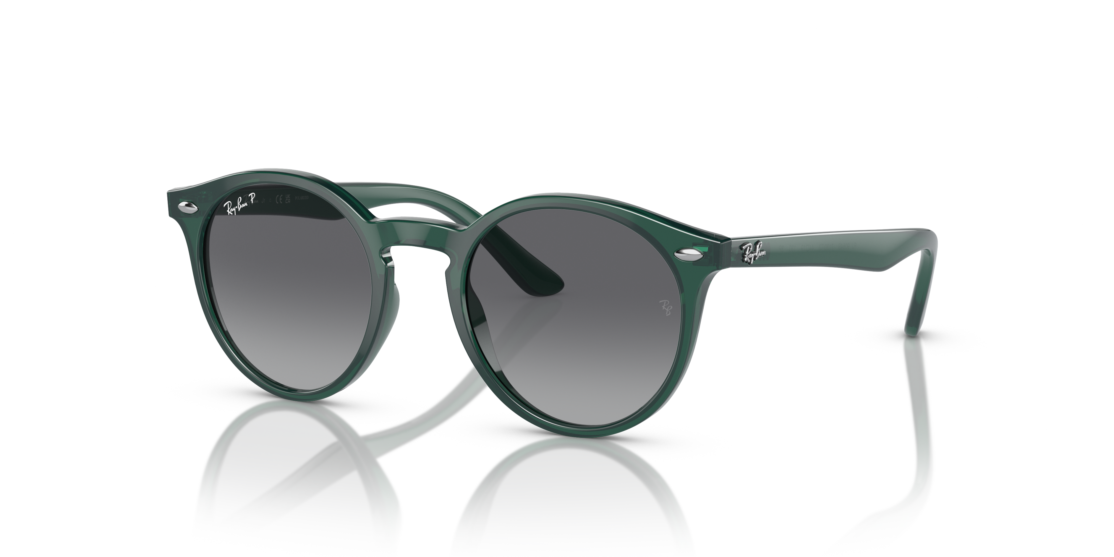 RB9064S KIDS Polished Opal Green Frame Grey Lenses 44-19