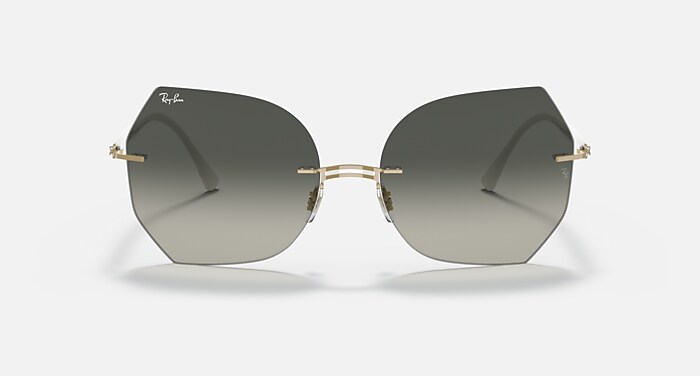 Rainbow【美品】Ray-Ban クリアグレー ラウンドサングラス レイバン公式ストア】 Ray-Ban® RB8065 TITANIUM サングラス