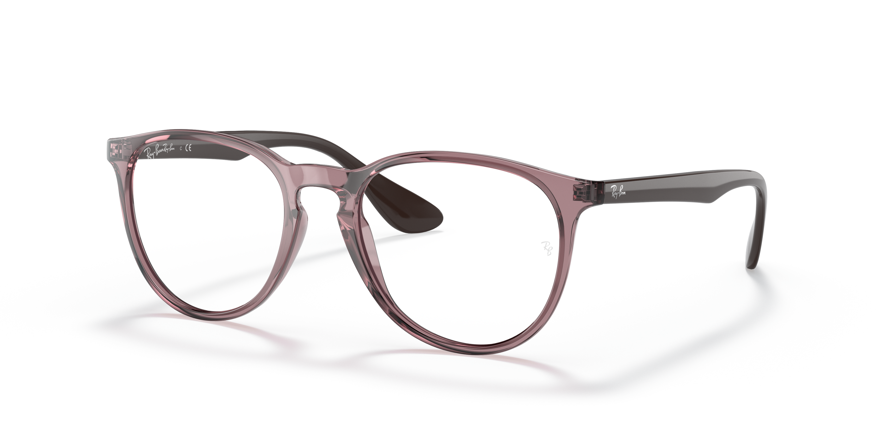 ERIKA OPTICS Polished Transparent Violet Frame Clear Lenses 51-18