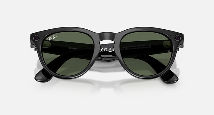 RAY-BAN META LOW BRIDGE FIT HEADLINER Sunglasses in Black and G