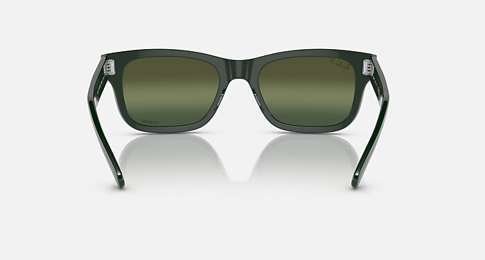 Ray-Ban Sunglasses Man Burbank - Green Frame Green Lenses Polarized 55-20