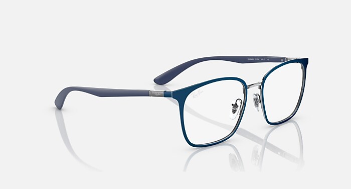 RB6486 OPTICS Eyeglasses with Blue On Gunmetal Frame