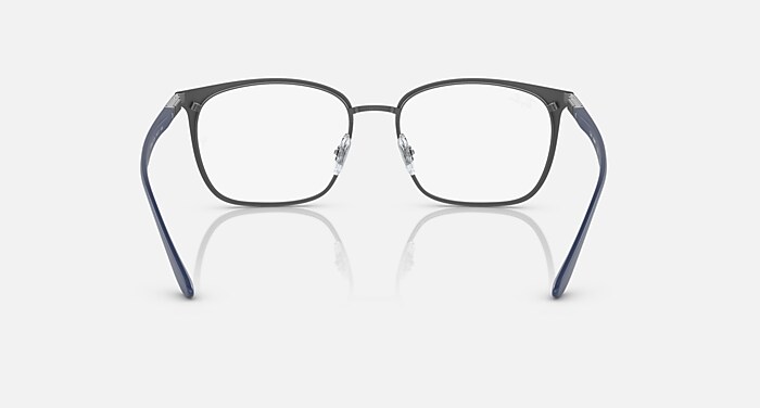 RB6486 OPTICS Eyeglasses with Blue On Gunmetal Frame